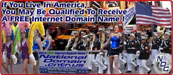 If You Live In America, You May Be Qualified To Receive A FREE Domain Name With A Lifetime Domain Name Registration!